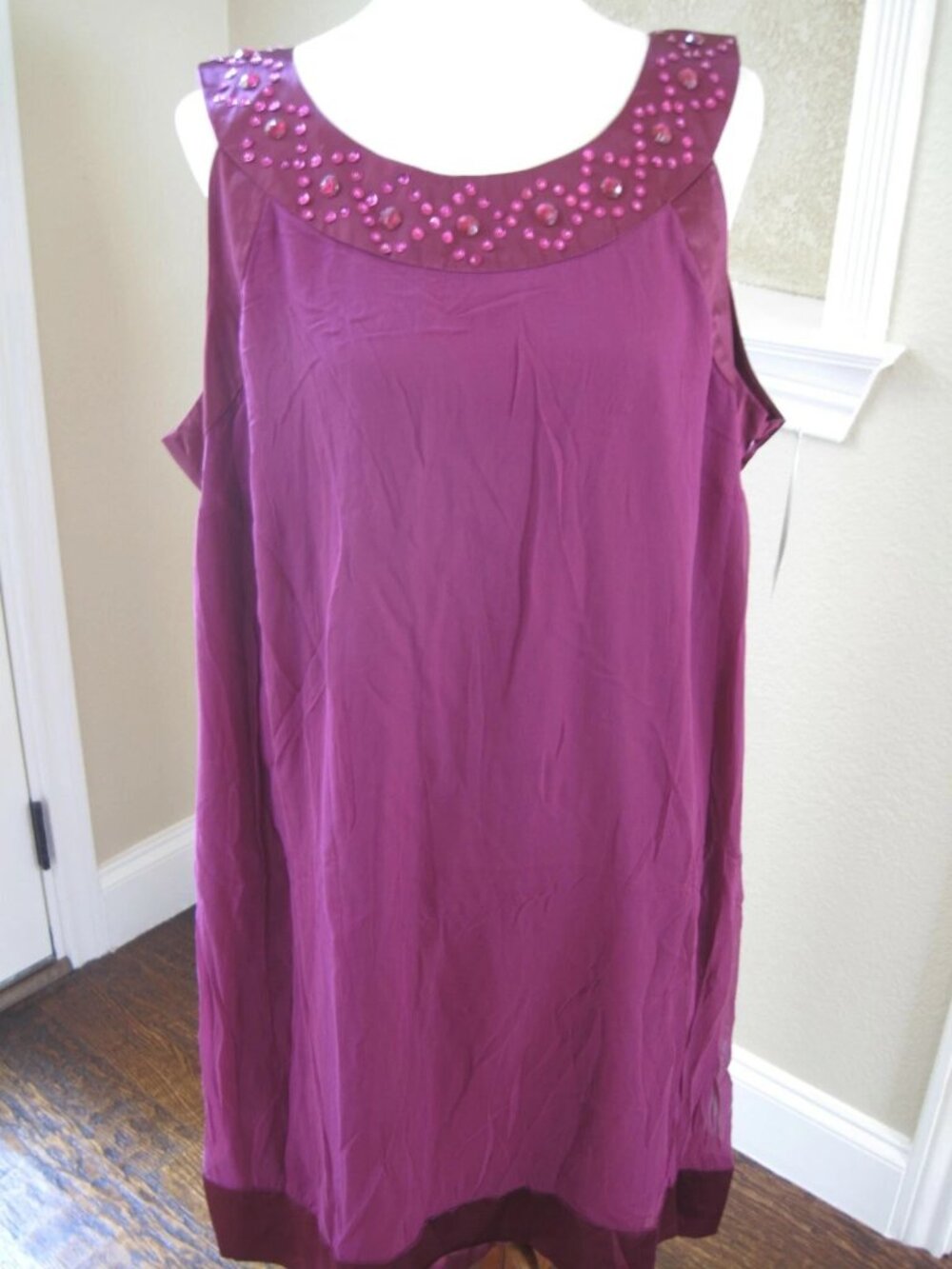 NWT Signature Woman by Robbie Bee Dress Magenta Size 22W